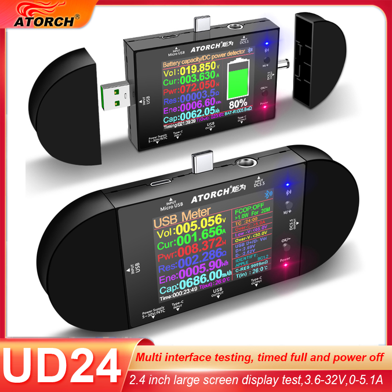 Usb Ammeter Tester - Tester USB UD24 da 2,4 Pollici,