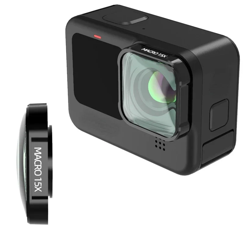 Gopro Action Camera Hero 12 Black - Filtro obiettivo Macro 15X HD per