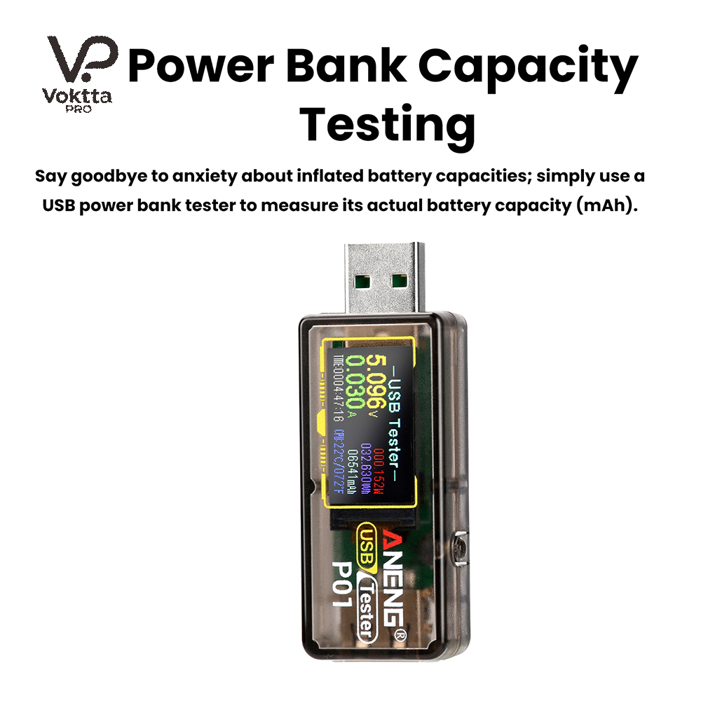 Usb Ammeter Tester - Tester Digitale USB P01 con Display,