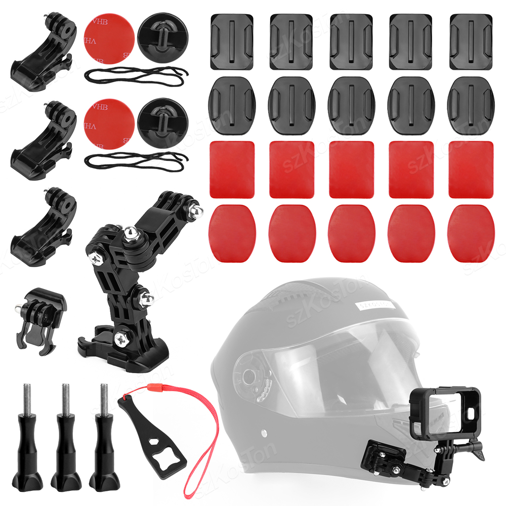Gopro Action Camera Hero 12 Black - Kit di montaggio per casco moto